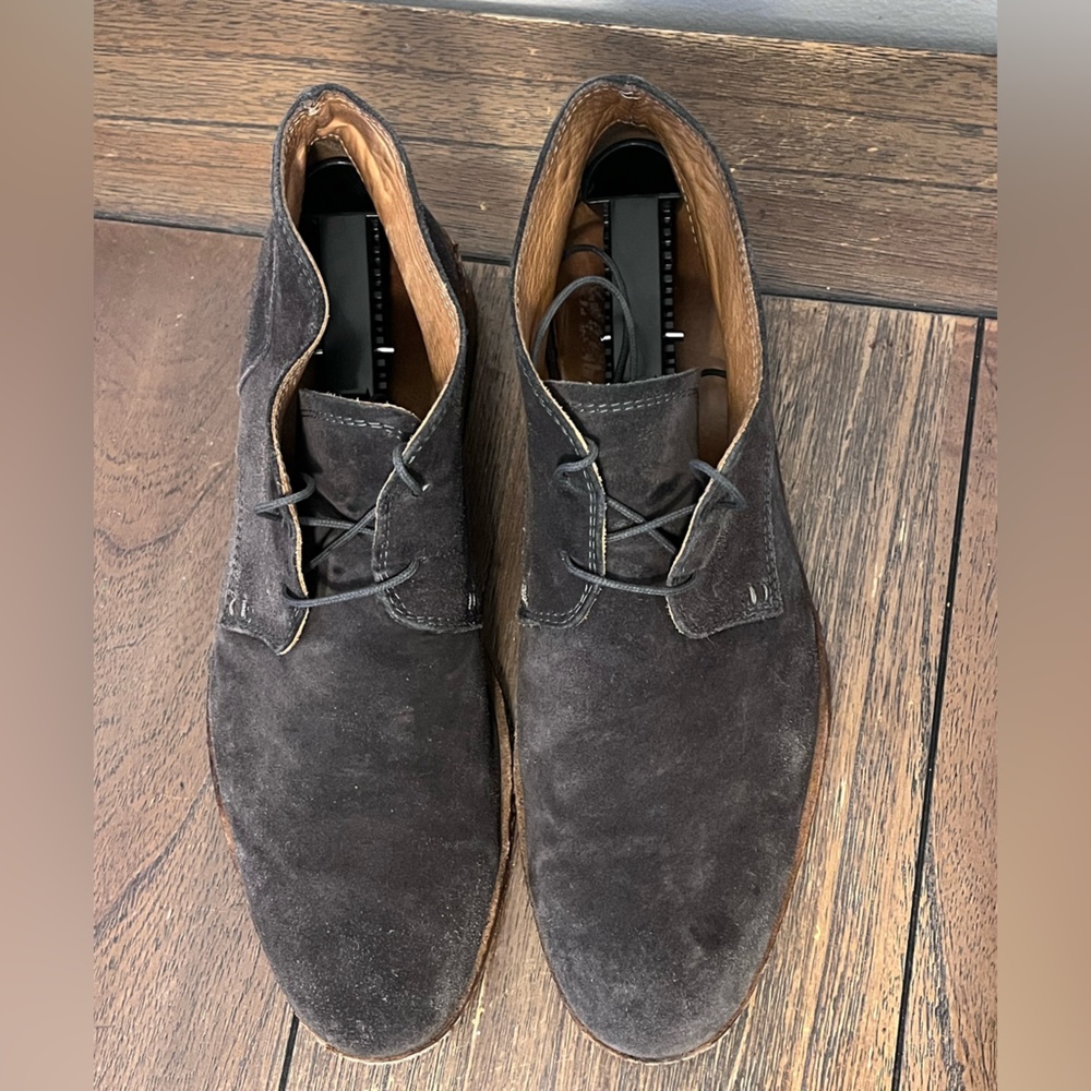 John Varvatos Monaco Chukka Grey Suede Boots Men’s size 9 - Picture 7 of 12